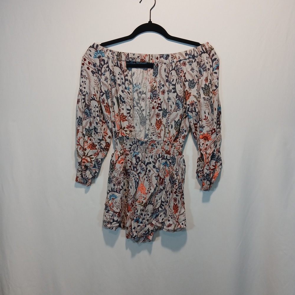 Boho Free People sz XS romper floral flirty hippie bohemian peasant fairy beachy - Picture 3 of 7